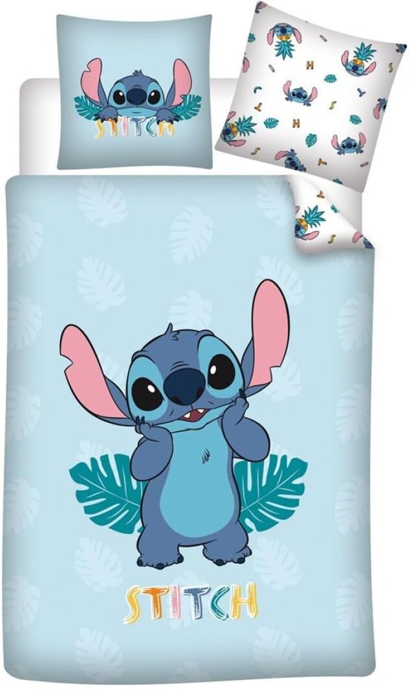 Stitch Colors sengetøj Til enkeltseng, bomuld og polyester Sengetøj - børn Naty Shop Standardtitel