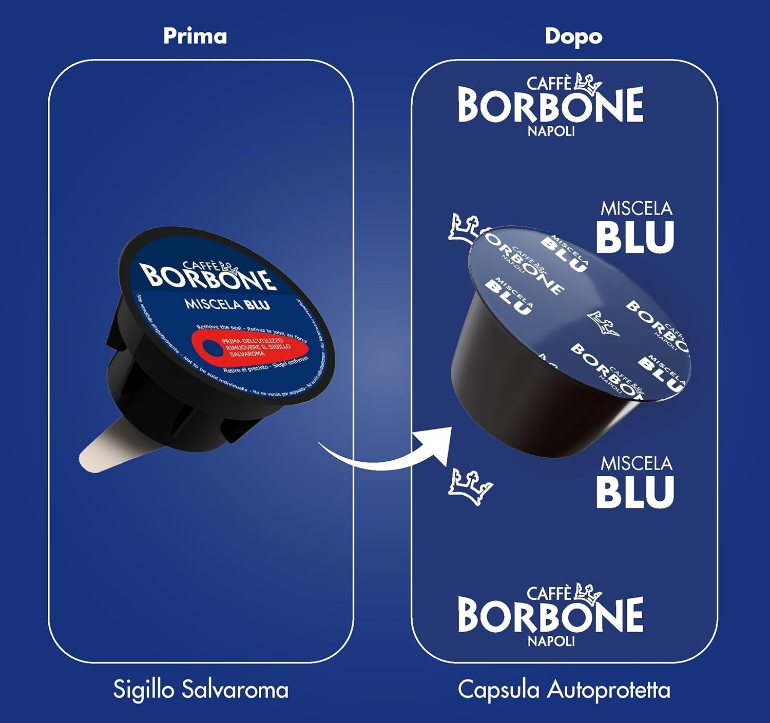 Caffè Borbone Blue Kaffeemischung - 90 Kapseln - Kompatibel med Kaffeemaschinen der Marke Nescafè®* Dolce Gusto®*