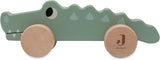 Jollein 112-001-67090 Trælegetøj på hjul, grøn Babylegetøj Naty Shop Croco