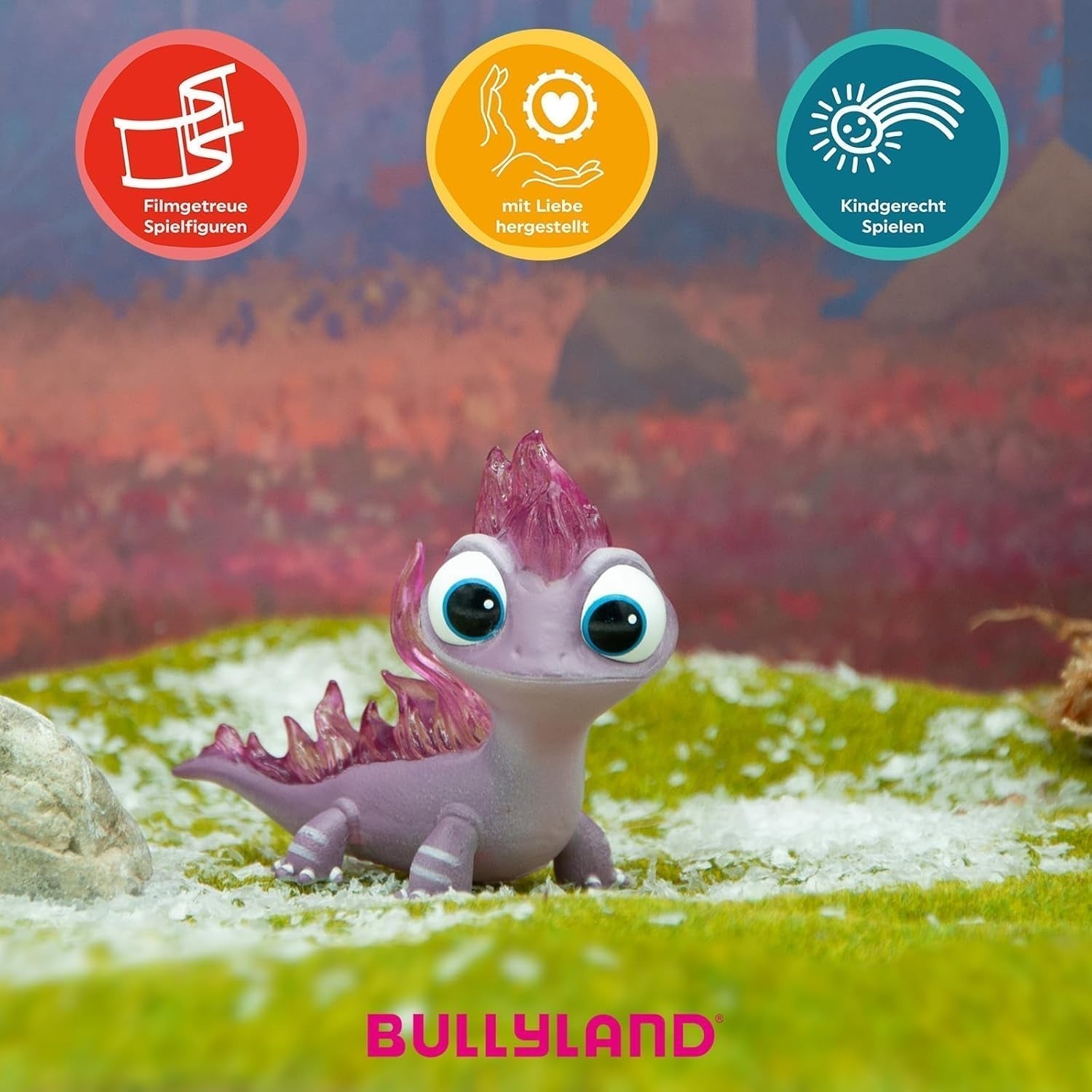 Bullyland 13515 - Brun Salamander figur fra Walt Disney Isdronningen, ca. 7,2 cm, tro mod detaljerne, ideel som en lille gave til børn fra 3 år og opefter Actionfigurer Naty Shop