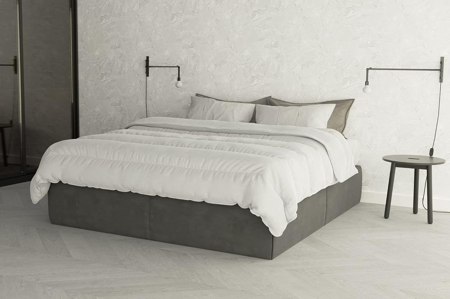 Italiensk sengetøj Prestige White Winter Quilt, 100% mikrofiber, dobbelt, 250X200Cm Dyner og dyner Naty Shop