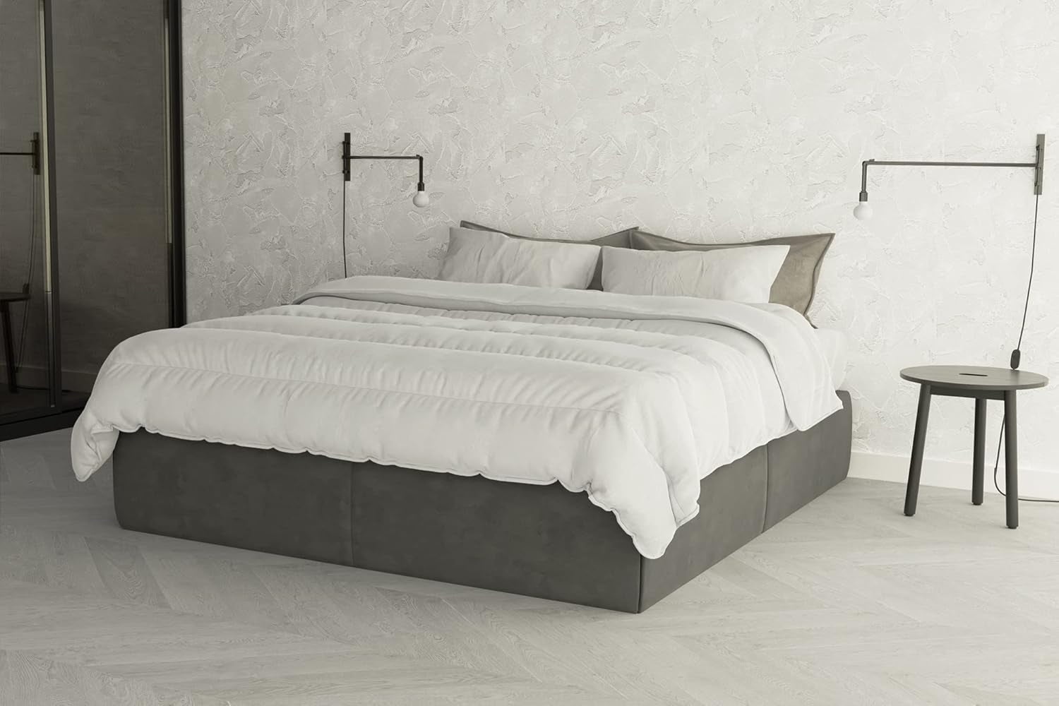 Italiensk sengetøj Prestige White Winter Quilt, 100% mikrofiber, dobbelt, 250X200Cm Dyner og dyner Naty Shop