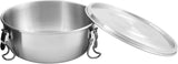 Tatonka Madskål - Madbeholder/skål i rustfrit stål - Med låg, fastgørelsesclips og volumenskalering - 0,5L / 0,75L / 1L volumen Madopbevaringsbokse Naty Shop 0,5 liter
