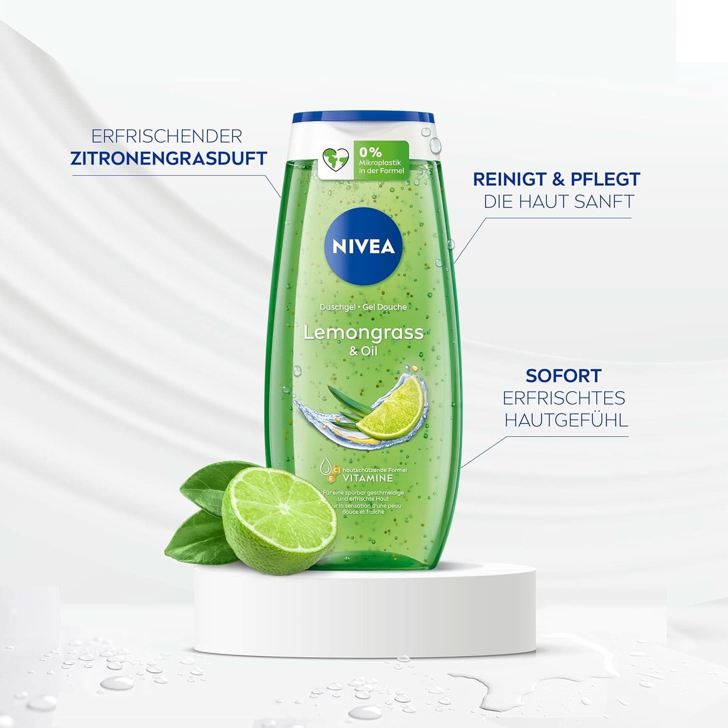 NIVEA Lemon Grass And Oil shower gel, 250 ml Naty Shop til brusebad og bad