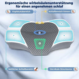 SAHEYER ortopædisk pude nakkestøtte pude hovedpude, ergonomisk nakkepude sidesovepude 60 X 40 X 13/11 cm memory foam pude til sidesove, ryg og mave Cervikale ortopædiske puder Naty Shop