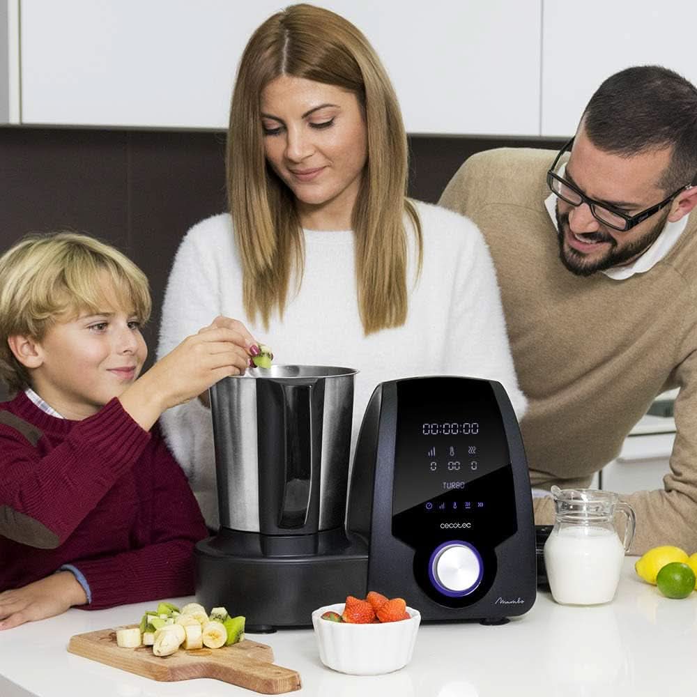 Cecotec Mambo 6090 Multifunktions-Küchenmaschine, 1700 W, 23 Funktioner, Krug Mit Fassungsvermögen 3,3 L, 3 Teller Gleichzeit, 10 Geschwindigkeitsstufen, Timer Køkken Robotter og Blandere Naty Shop