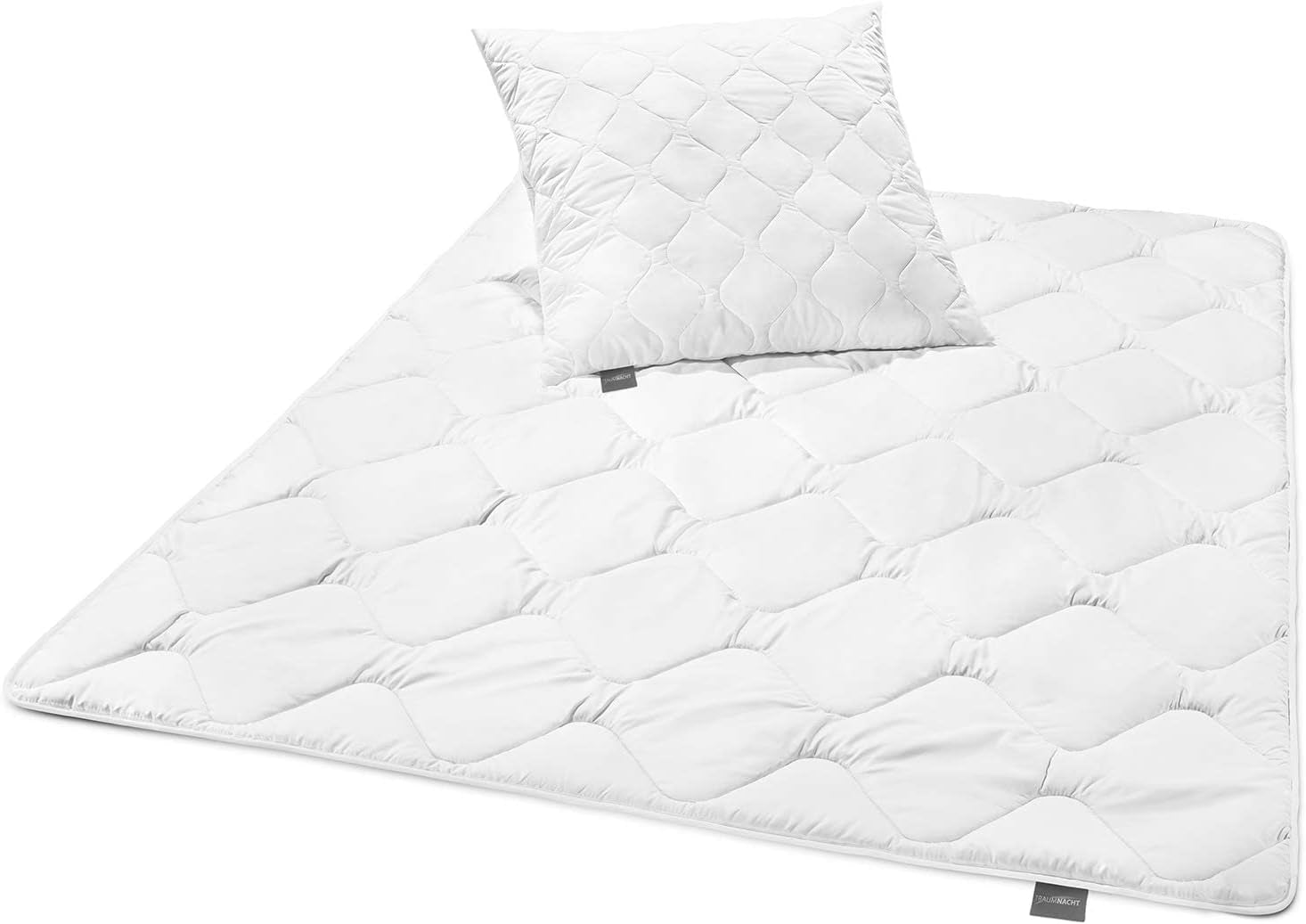 Traumnacht Cozy - Sengesæt 4 Seasons, 1 X Delt Dyne 135 X 200 Sæt og 1 X Pude 80 X 80 Cm, Øko Tex Certificeret, Hvid, Udviklet i Tyskland, (Pakke med 2) Dyner og dyner Naty Shop All Seasons Mono Dynesæt 10035 X 20035 X