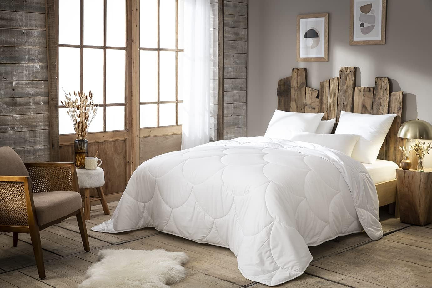 Abeil 15000000538 Douceur Infinie quilt, varm, polyester, hvid, hvid, 240 X 260 Cm Dyner og dyner Naty Shop 240 X 260 Cm