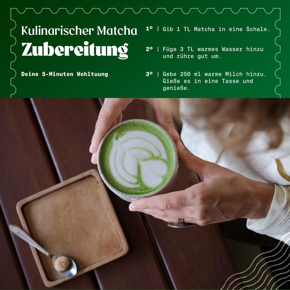Naturalebio BIO Grøn te pulver 100 g. Til madlavning og bagning. Original japansk matcha. Grøn te fra Japan, vegansk, glutenfri og ikke-GMO. Naturligt økologisk produkt.