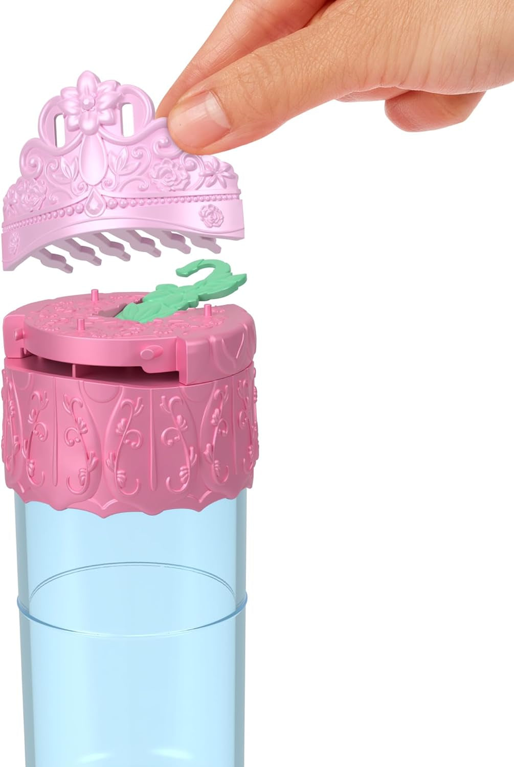 Mattel Disney Princess Royal Color Reveal Lille dukke med 6 overraskelser, inklusive duftring og 4 tilbehør (dukker kan variere), Garden Party Series HRN63