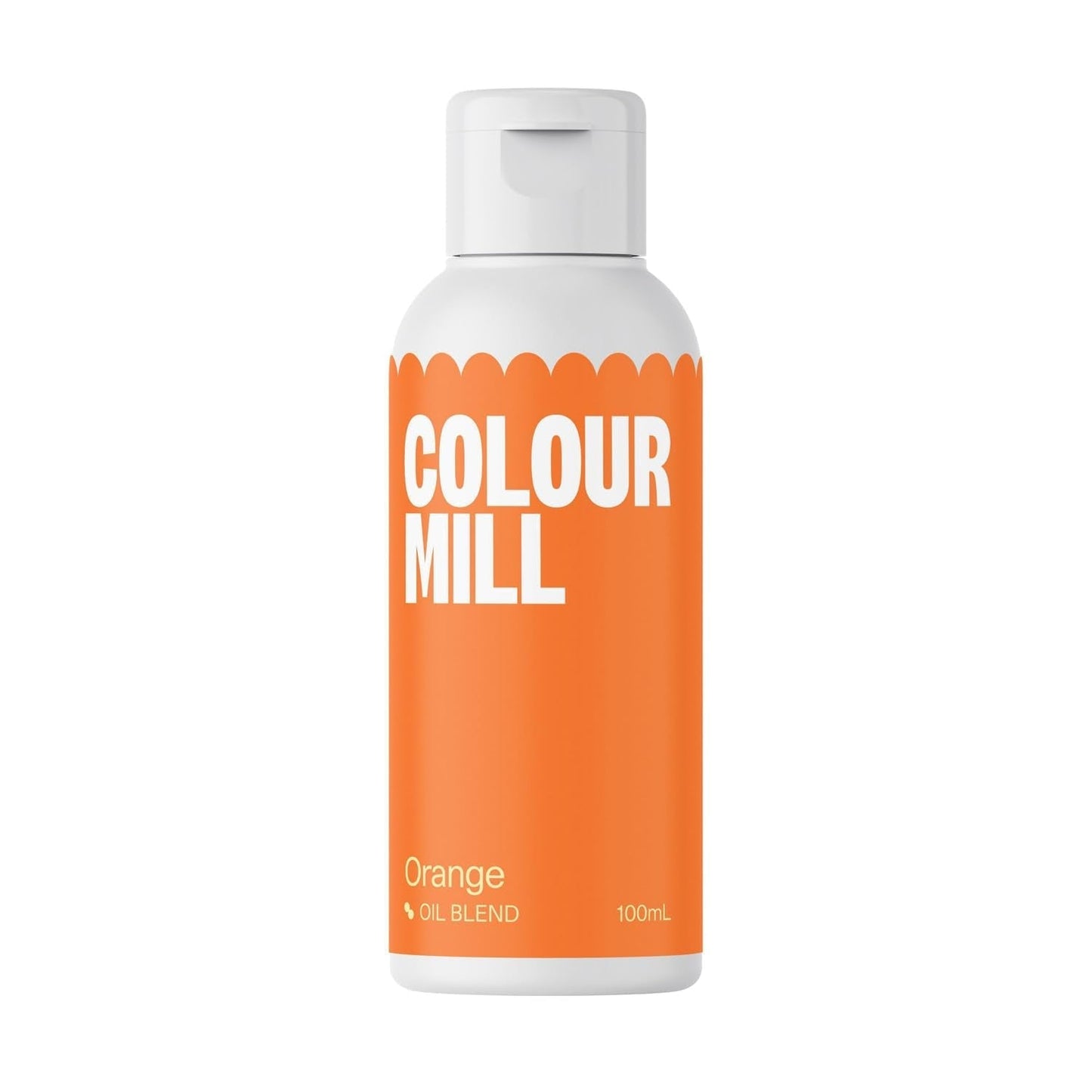 Color Mill orange oliebaseret madfarve - Madfarve til chokolade, fondant, muffins, kager, bagning, makroner - Madfarve til dekoration af kager - 100 ml