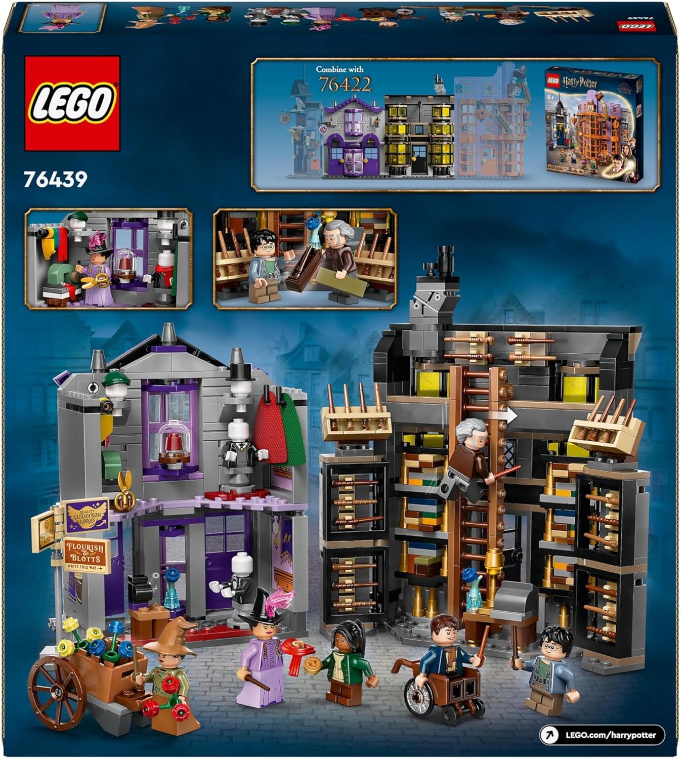LEGO Harry Potter Ollivanders & Madam Malkins dragter, Lands Of Diagon Alley, Legesæt til børn, Troldmandslegetøj, Fantasy gaver til piger, drenge og fans fra 8 år 76439 Byggesæt Besuche den LEGO-Store