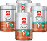 ILLY 6 æsker kaffebønner, 250 gram hver, Arabica Selection, Brasilien, Cerrado Mineiro certifikat, Regenagri