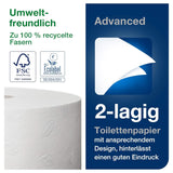 Toiletpapir Tork Jumbo White T1, Avanceret, 2 lag, 6 × 380 M, 472118