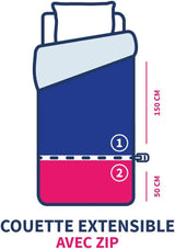 Bleu Câlin quilt til børn 140X(150+50) Cm Special til børnesenge, hærdet quilt kan udvides op til 140X200 Cm, kan vaskes ved 95°, hvid Dyner og dyner Naty Shop