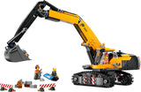 LEGO City larvegravemaskine, legetøjsgravemaskine til børn fra 8 år, byggelegetøj med gravemaskinemodel, bygbar lastbil med tilbehør og 3 minifigurer 60420 Byggesæt Besuche den LEGO-Store