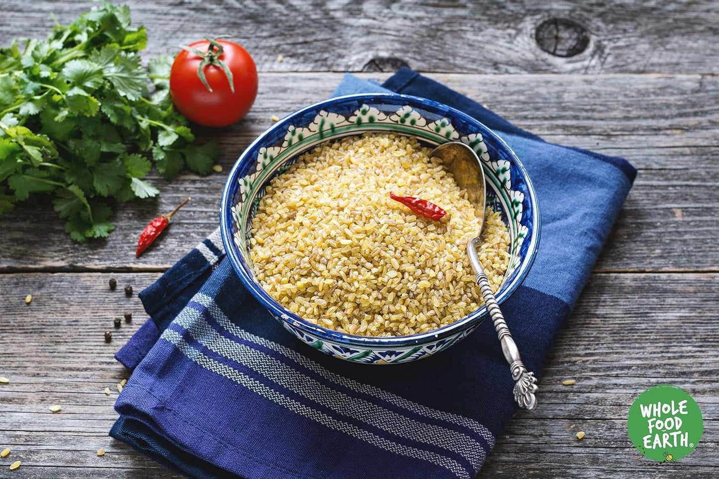 Fuldføde jordhvede bulgur - ikke-GMO - naturlig - vegansk - mælkefri - uden tilsat sukker, 500g