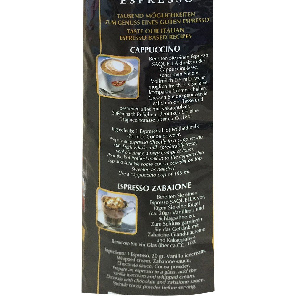Kafffe, Bar Italia Espresso, gran crema (1 kg, pose), pakke med 1
