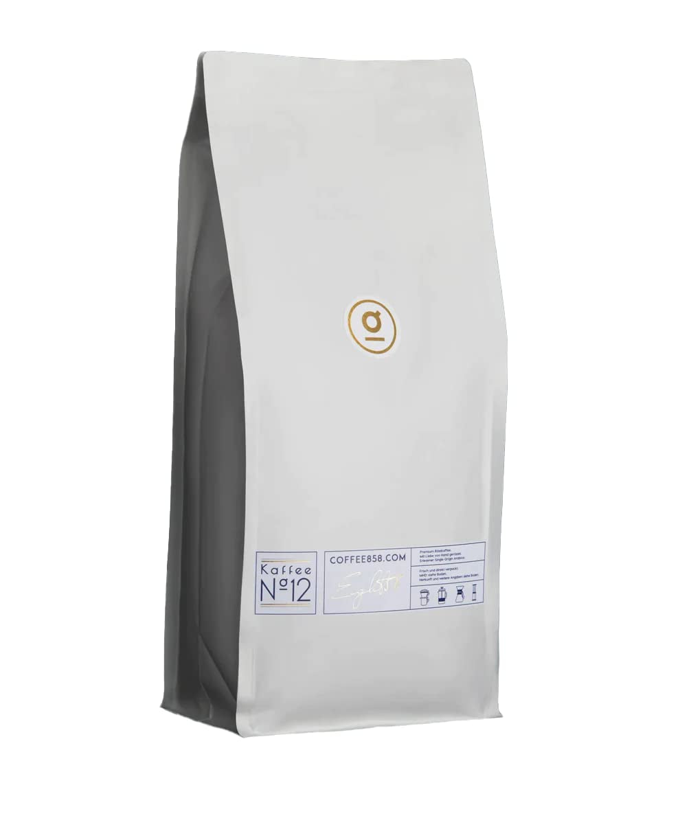 Etiopiske kaffebønner (nr. 12) - Coffee858's fineste Arabica med enkelt oprindelse (1000 g) - Kompleks kaffe med delikat bærsmag