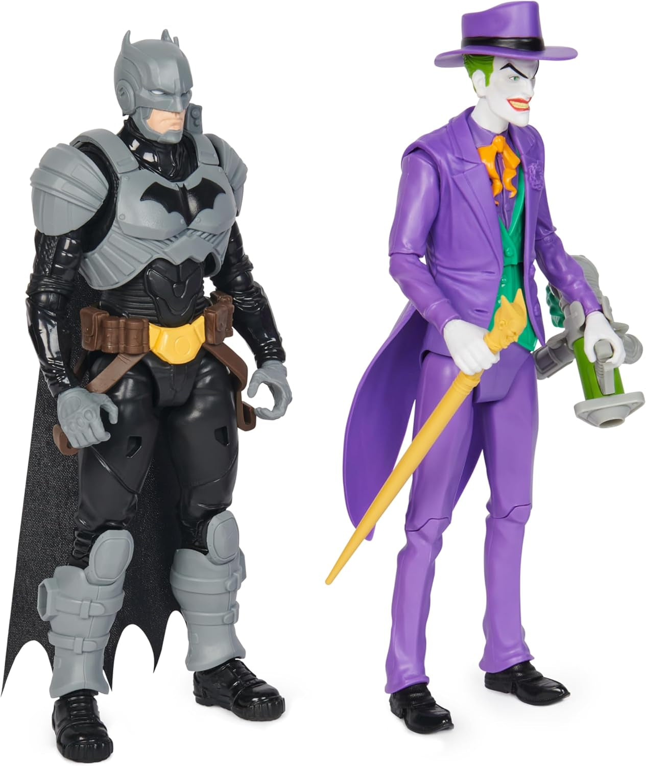 DC Batman Adventures Batman Vs the Joker actionfigursæt, 30 cm - 2 fuldt bevægelige figurer med 12 gear til spændende rollespil, legetøj til 4+ børn Actionfigurer Naty Shop