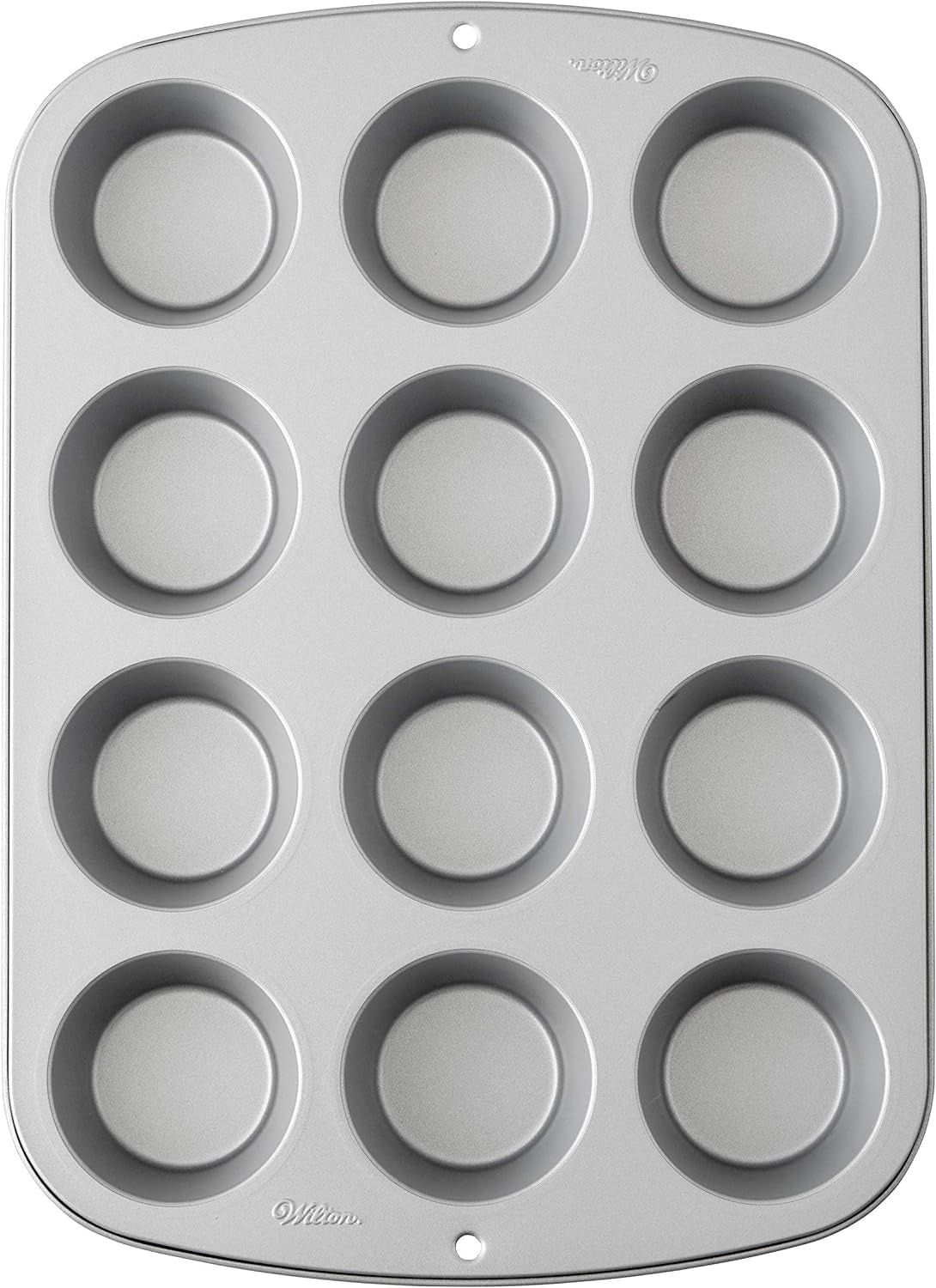 Wilton 03-3118 Cupcake- /Muffin Bagform, Recipe Right, Antihaft, 12 Vertiefungen, Grau Forme og bageplader Naty Shop