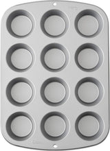 Wilton 03-3118 Cupcake- /Muffin Bagform, Recipe Right, Antihaft, 12 Vertiefungen, Grau Forme og bageplader Naty Shop