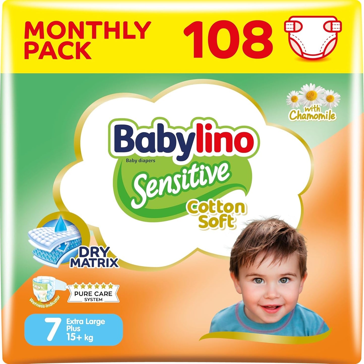 Bleer til sensitive babyer, str. 7, ekstra stor plus (+15 kg), 14 stk.