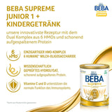 BEBA SUPREME JUNIOR 1 Plus - Drik til børn fra 1 år, med kompleks 6 HMO, laktosefri, palmeoliefri, fiskeoliefri, mad til små børn, babymælkpulver, pakke med 6 (6 x 800g)