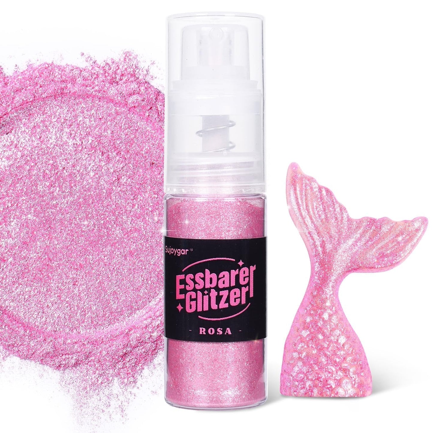 Spiselig glitter - 10G, Rose Gold Drink Glitter, Spiselig Glitter Pulver, Madfarvepulver, Guld Pulver, Metallisk Glitter Pulver, Glitter Spray til Cocktails, Chokolade, Kager, Fondant