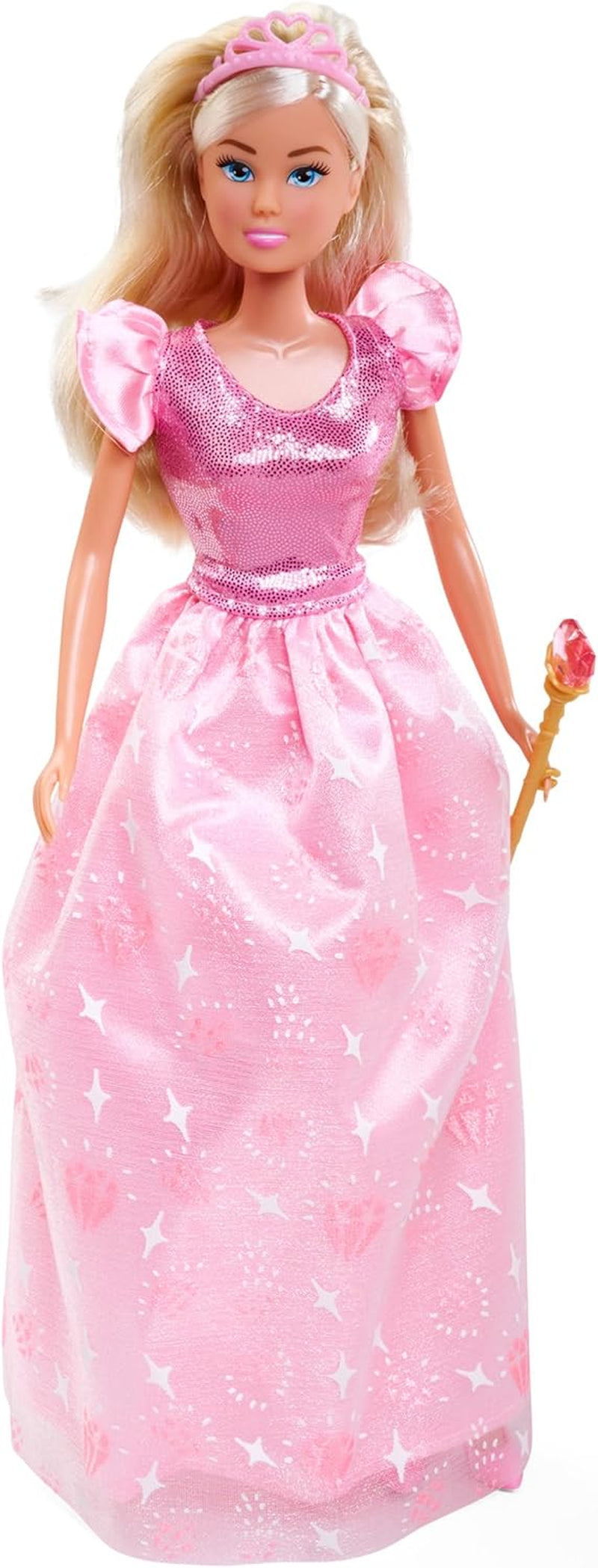 Simba Steffi Love Princess Diamond Princess Legedukke med magisk skattekiste, scepter og diamanter, 29 cm, 3 år og opefter