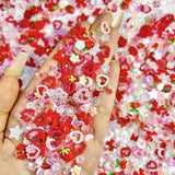 100 stk 3D Nail Charms Rosa Rot Kirsche Erdbeere Blume Nagel Charms Kamelie Rose Schmetterling Nail Art Charms Flatback Herz Schleife Charms Nägel Tilbehør Mond Stern Nagelschmuck Nageldesign Anhænger