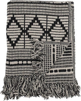 Bloomingville sengetæppe, sort, bomuld, 160cm Bloomingville senge og tæpper Sort 160cm