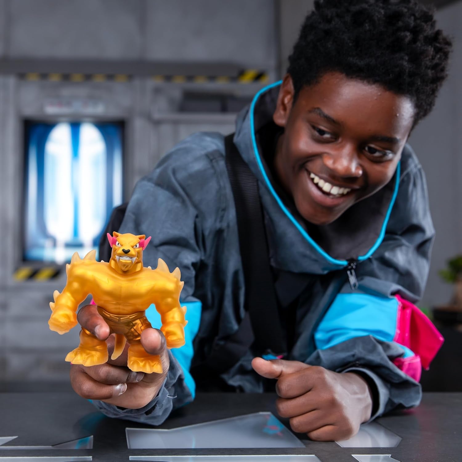 MRBEAST LAB 24738 The Heroes of GOO JIT Zu Elastic Figur Folding Legendarisk Panther Actionfigurer Naty Shop