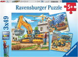 Ravensburger puslespil til børn - 09226 store byggekøretøjer - puslespil til børn 5+ 3X49 brikker puslespil Naty Shop Standardtitel