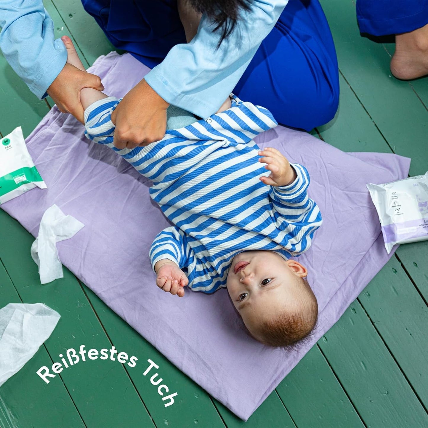 Naïf - Plastfri vådservietter - 162 stykker (3 pakker med hver 54 servietter) - Pleje af babys bund, krop og ansigt - 99% vand - 0% duft og alkohol
