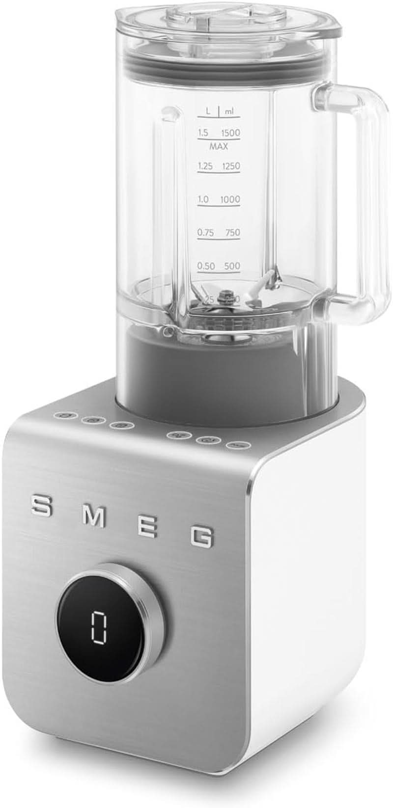 SMEG, Hochleistungsmixer BLC01BLMEU, 5 forudindstillede programmer, 9 manuelle hastigheder, Pause & Pulse-Funktion, Kunststoffgehäuse, Rutschfeste Basis, 1400 W, Schwarz Kitchen Naty Shop Weiss Weiss
