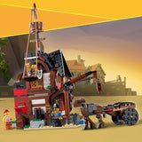 LEGO Creator 3-i-1 piratskibssæt, legetøj med 3 byggemuligheder, byg en piratværtshus eller kraniepiratø, inkluderer 3 rollespilseventyrminifigurer 31109 byggesæt Besuche den LEGO-Store