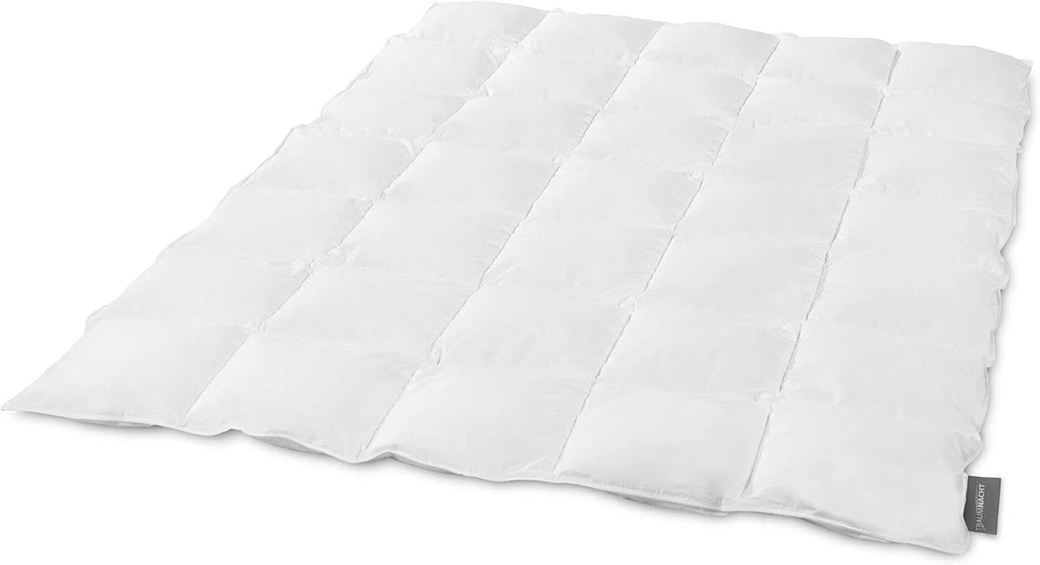 Traumnacht Basic Light dundyne med ny hvid dun (60%) og fjer (40%), DIN EN 12934, 135 X 200 Cm, Down Pass og Oeko-Tex certificeret, produceret efter den tyske kvalitetsstandard Dyner og dyner Naty Shop 60 procent dun / 40 procent fjer Medium dyne 215 til hele sæsonen 215 X
