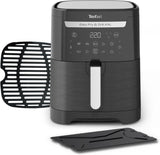 Tefal Easy Fry Max EY2458, 5 liter, Hot Air Fryer, 10 automatiske tilberedningsprogrammer, digital touchskærm Hvidevarer Naty Shop Black Single - Uden vindue 6,5L