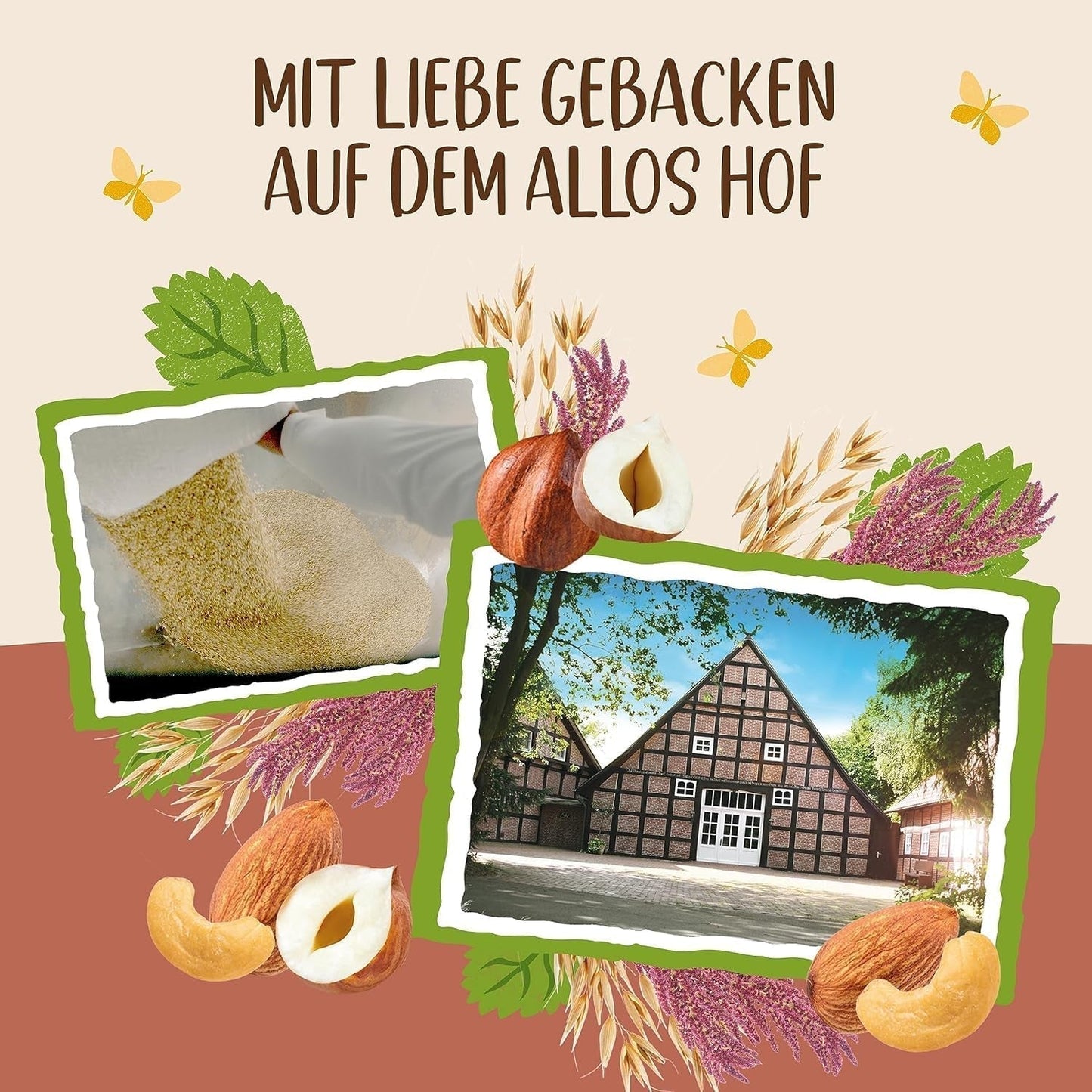 ALLOS Amaranth Crunchy Nobleuss | Økologisk müsli Nut Oats Cereal til den lille Cereal Naty Shop