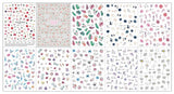 JMEOWIO Nagelsticker Frühling Blumen 10 Blatt Nail Art Sticker Selbstklebend Nagelaufkleber Buntes Sommer Blumen Dekoration Nageldesign Zubehör