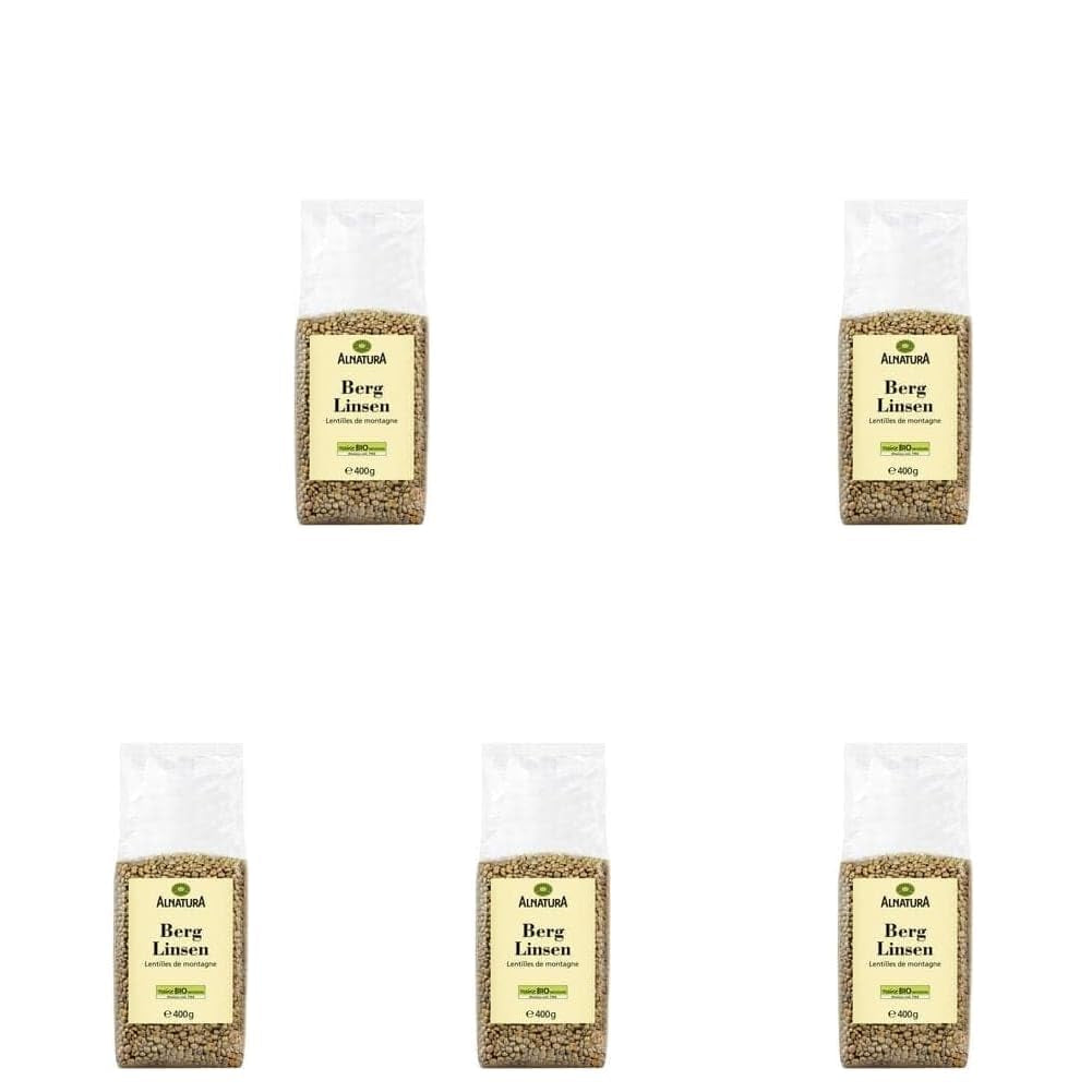 Økologiske bjerglinser, 400 g (pakke med 5)