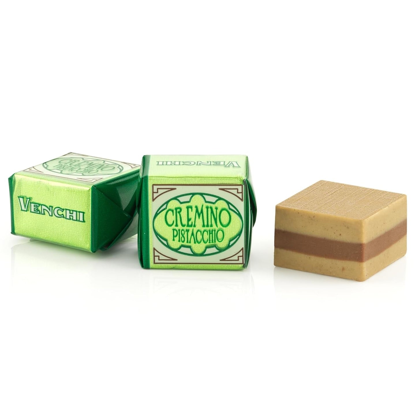 Venchi - Cremini 1878 - Tre-lags chokolade med gianduja med mælk og mandelmasse, "Piemontese Hasselnuts BGB", 1 kg, glutenfri, uden farvestoffer og uden konserveringsmidler