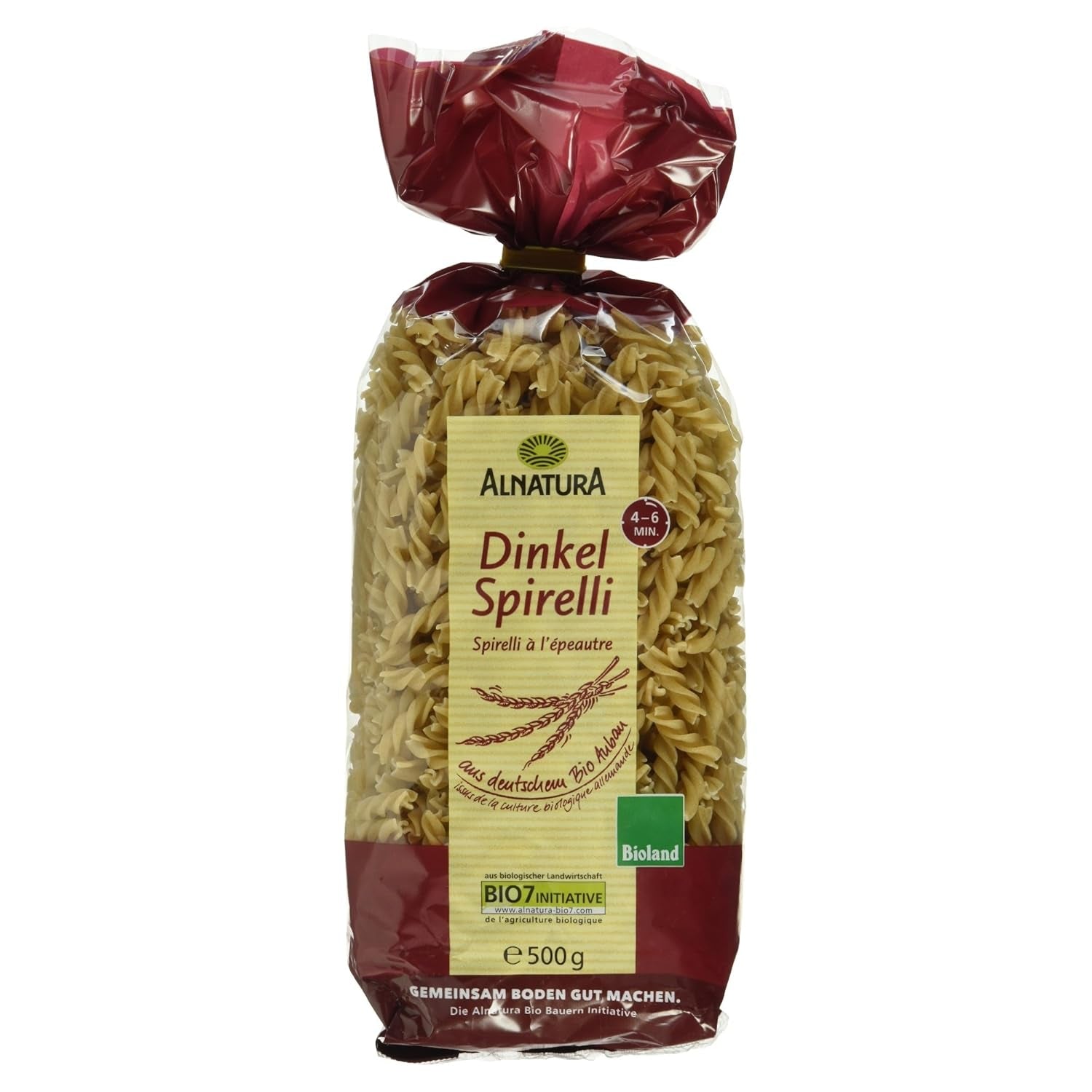 Økologiske speltspiraler, 500 g (emballage kan variere)