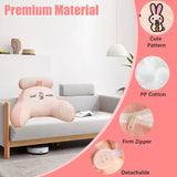 Læsepude, Sengepude, Voksen Ekstra stor Rygpude 70x50cm til læsning med aftagelig nakkerulle og støttearm, Komfortabel læsepude til seng og sofa (Pink, Extra Large)