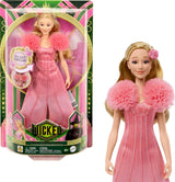 Mattel Glinda fra Wicked and Accessories Artikuleret film-inspireret dukke med aftageligt outfit Sings Loved by Us JLG49 Pink