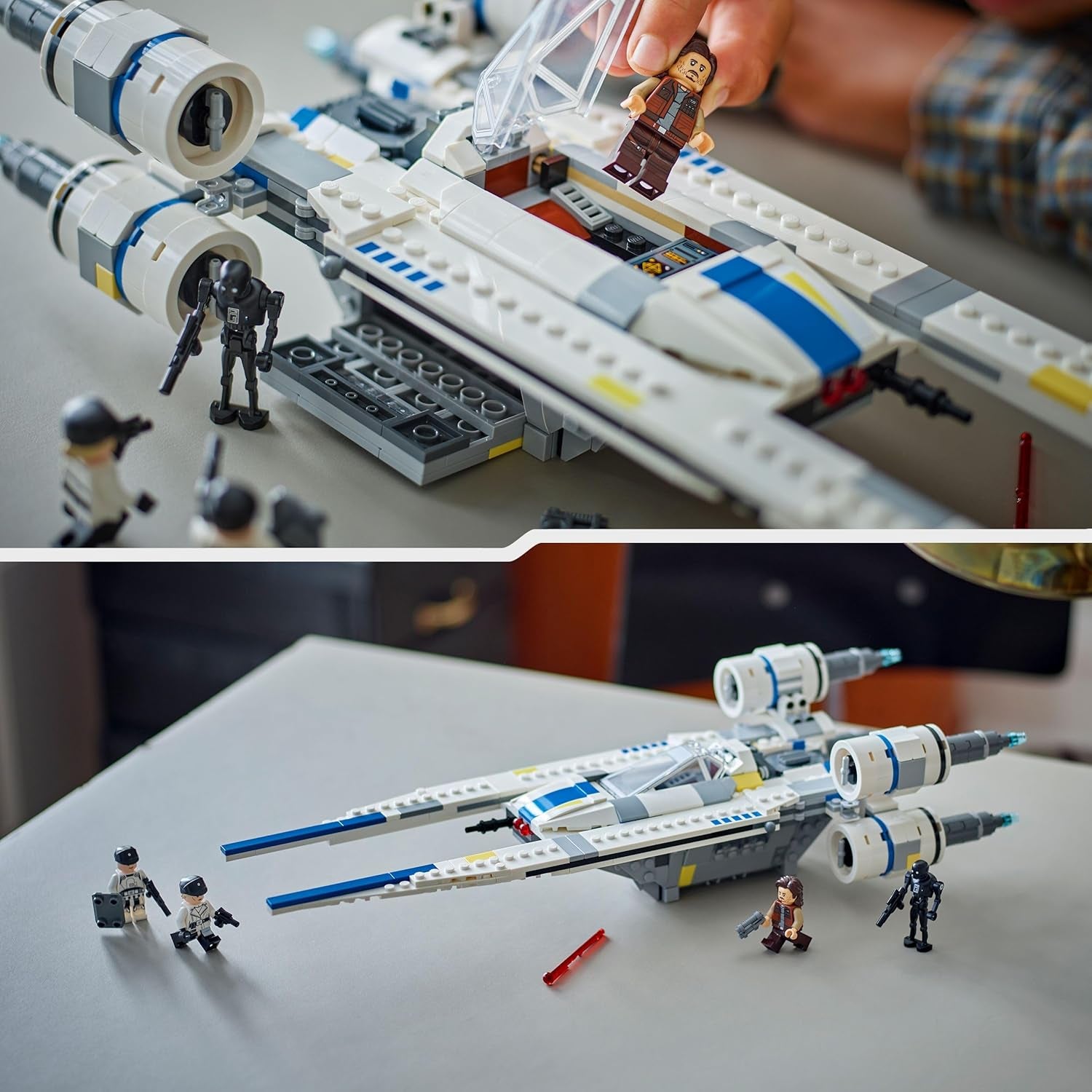 LEGO Star Wars 75399 Rebel U-Wing Starfighter - Legetøj med svingvingefunktion og 3 minifigurer inklusive Cassian Andor og K-2SO droidfigur - Gave til drenge fra 8 år og Andor fans sæson 2 Byggesæt Beuche den LEGO-Store