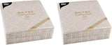 Papstar, 50 servietter "ROYAL Collection" 1/4 gange 40 Cm X 40 Cm "Elegance" Brun, #86498 (pakke med 2)