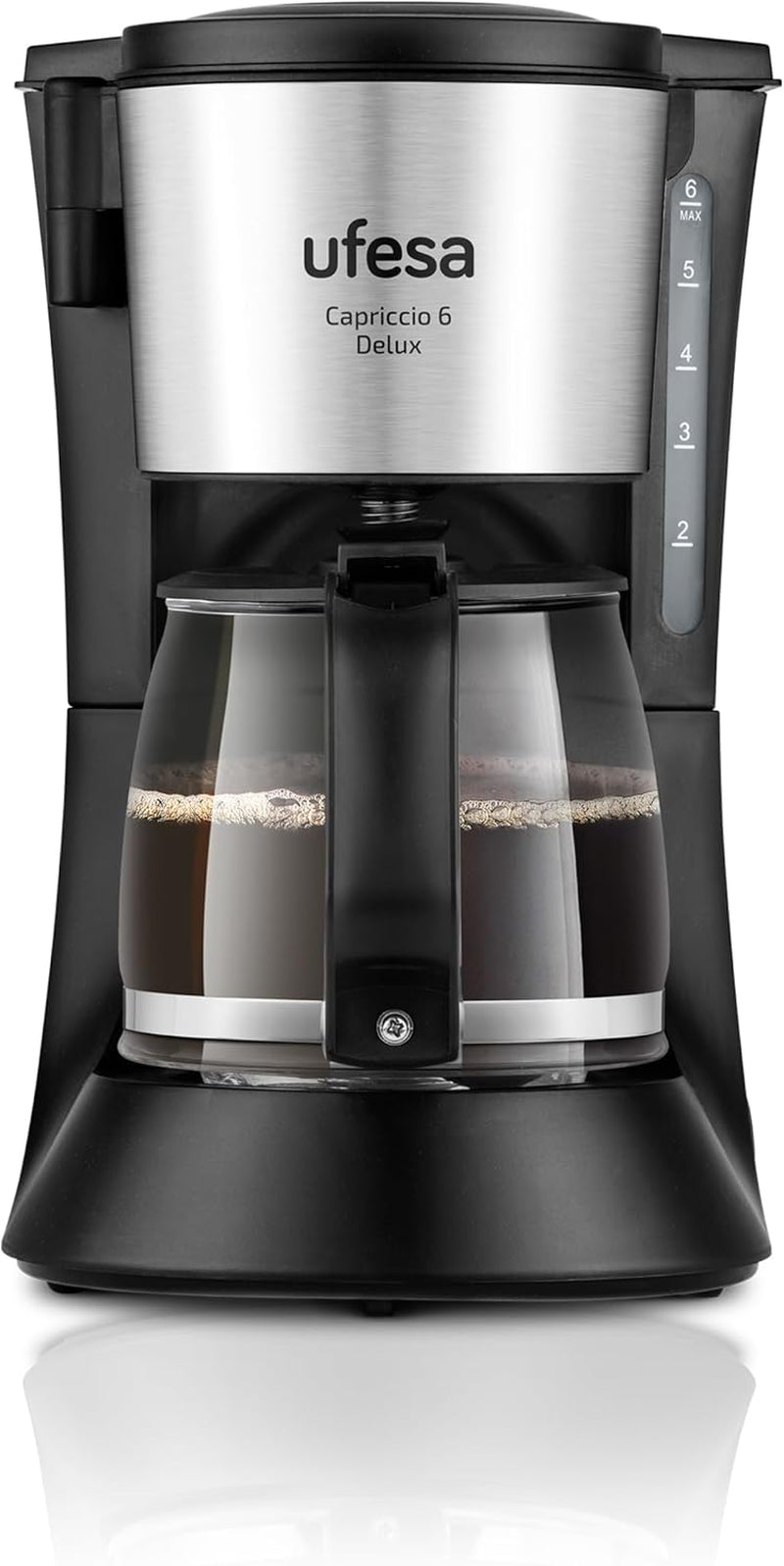 Ufesa CG7114 Capriccio filterkaffemaskine, 6 kopper, 600W, kande 0,6L, anti-dryp system, automatisk sluk, blå