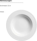 MÄSER Arlona 18-delt porcelænsstel til 6, tidløst og elegant, hvidt